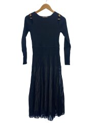 画像：長袖ワンピース/2/レーヨン/BLK/23463420