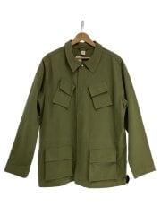 画像：ミリタリージャケット/XL/コットン/GRN/無地
