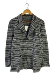 画像：テーラードジャケット/S/ウール/GRY/総柄/hh-j019/ad2002