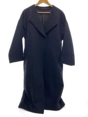 画像：ロングコート/ウール/BLK/19-020-586-3010-3-0