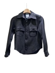 画像：襟キズ/レザージャケット・ブルゾン/XS/牛革/BLK/無地/MB184-5021