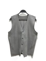 画像：D/プリーツベスト/2/ポリエステル/GRY/HP51JE011
