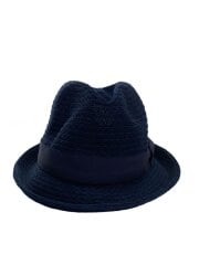 画像：ストローハット/--/コットン/NVY/メンズ