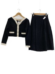 画像：ツィードニットセットアップ/36/ポリエステル/BLK/CWNO235034