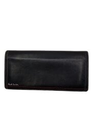 画像：長財布/レザー/BLK/メンズ/角スレ有