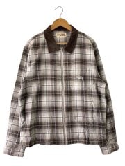 画像：S/Frank Plaid Zip Shirt/L/コットン/GRY/オンブレCK/1110300//