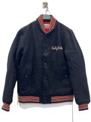 画像：S/スタジャン/M/ウール/BLK