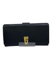 画像：長財布/レザー/BLK/無地/レディース/91618