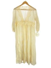 画像：rijoui/ワンピース/--/シルク/WHT/総柄/181-6001