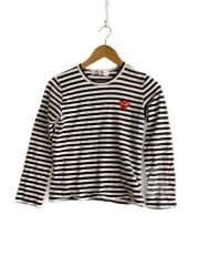 画像：長袖Tシャツ/S/コットン/WHT/ボーダー/AZ-T163//