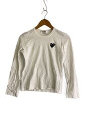 画像：長袖Tシャツ/S/コットン/WHT/無地/AZ-T119//