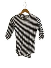 画像：Tシャツ/S/コットン/WHT/ボーダー/JC-T046//