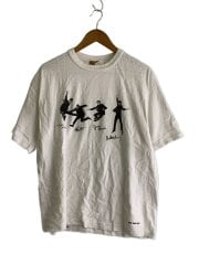 画像：Tシャツ/2L/コットン/WHT/プリント/ビートルズ//