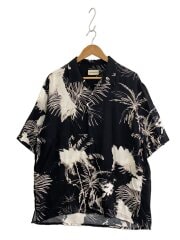画像：半袖シャツ/50/レーヨン/BLK/花柄/79000024//