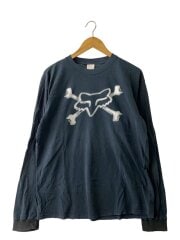 画像：長袖Tシャツ/L/コットン/BLK