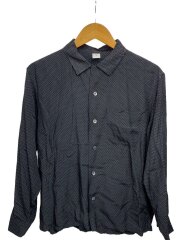 画像：FRONT 11201/長袖シャツ/S/レーヨン/BLK/ドット
