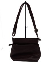 画像：ショルダーバッグ/レザー/BRW/無地