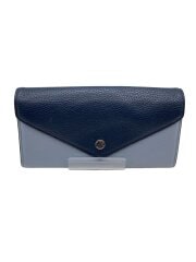 画像：長財布/レザー/BLU/レディース