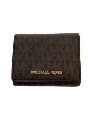 画像：3つ折り財布/レザー/BRW/総柄/レディース/35H9GTVZ5B