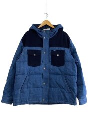 画像：101+ COMFORT FIT/デニムダウンジャケット/SIZE:XXL/コットン/インディゴブルー