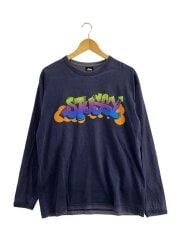 画像：OLD/グラデーションロゴ/長袖Tシャツ/L/コットン/NVY//