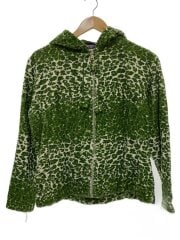 画像：ジップパーカー/L/コットン/GRN/総柄