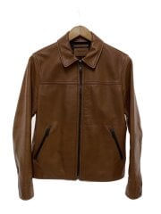 画像：レザージャケット・ブルゾン/S/レザー/CML/無地