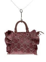 画像：フリルハンドバッグ/--/PNK/総柄