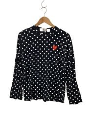 画像：長袖Tシャツ/M/コットン/BLK/AX-T166/AD2025/Polka Dots Long Sleeve T-//