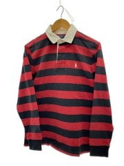 画像：00s/ラガーシャツ/長袖ポロシャツ/M/コットン/RED/ボーダー