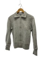 画像：ジップカーディガンスウェット/2/コットン/GRY/無地/3312-7052