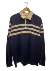 画像：90s/裾ロゴ/ブランクラガーシャツ/長袖シャツ/L/コットン/NVY/ボーダー