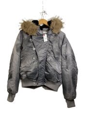 画像：ANDER HUNK/フライトジャケット/L/ナイロン/GRY/AH093010BW