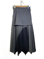 画像：ロングスカート/2/ポリエステル/GRY/無地/143144020