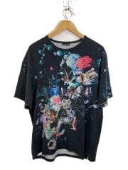 画像：Tシャツ/44/コットン/BLK/花柄/2119-706