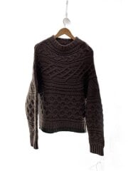 画像：セーター(厚手)/2/ウール/BRW/無地/22-02917M