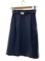 画像：スカート/36/ウール/NVY/ストライプ/MG1681 1ZC9