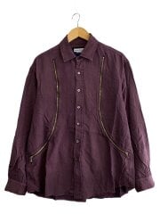 画像：Prime-Over Curved Zip Regular Coll/1/レーヨン/PUP/無地/112523112