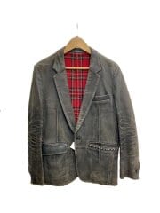 画像：05AW/ARTS&CRAFT期/テーラードジャケット/2/レザー/BRW/無地/5A206-J6