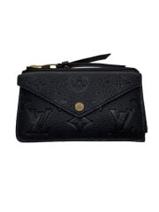 画像：ポルト・カルト・レクト・ヴェルソ_モノグラム・アンプラント/レザー/BLK/レディース