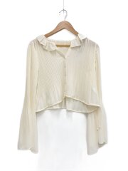 画像：長袖ブラウス/FREE/ポリエステル/IVO/1125510030-0