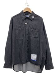 画像：長袖シャツ/44/コットン/BLK/112SH002