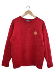 画像：香港製/ニット・セーター(厚手)/M/ウール/RED