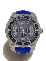 画像：クォーツ腕時計/アナログ/ラバー/PUP/BLU