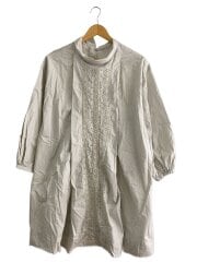 画像：長袖ブラウス/FREE/コットン/GRY/無地