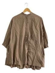 画像：長袖ブラウス/--/コットン/BRW/無地/B0103LFB603