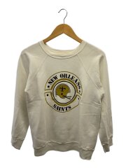 画像：スウェット/M/-/WHT/NFL/ニューオーリンズセインツ/トリコタグ/シミ有