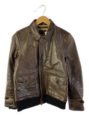 画像：レザージャケット・ブルゾン/38/馬革/BRW/無地/pms-ot01