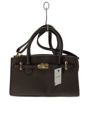 画像：ショルダーバッグ/レザー/BRW/無地