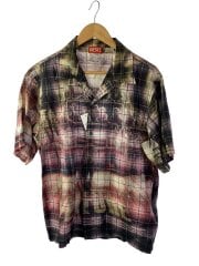 画像：半袖シャツ/46/レーヨン/マルチカラー/総柄